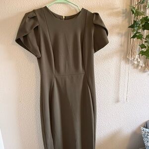 Calvin Klein Khaki Midi Dress